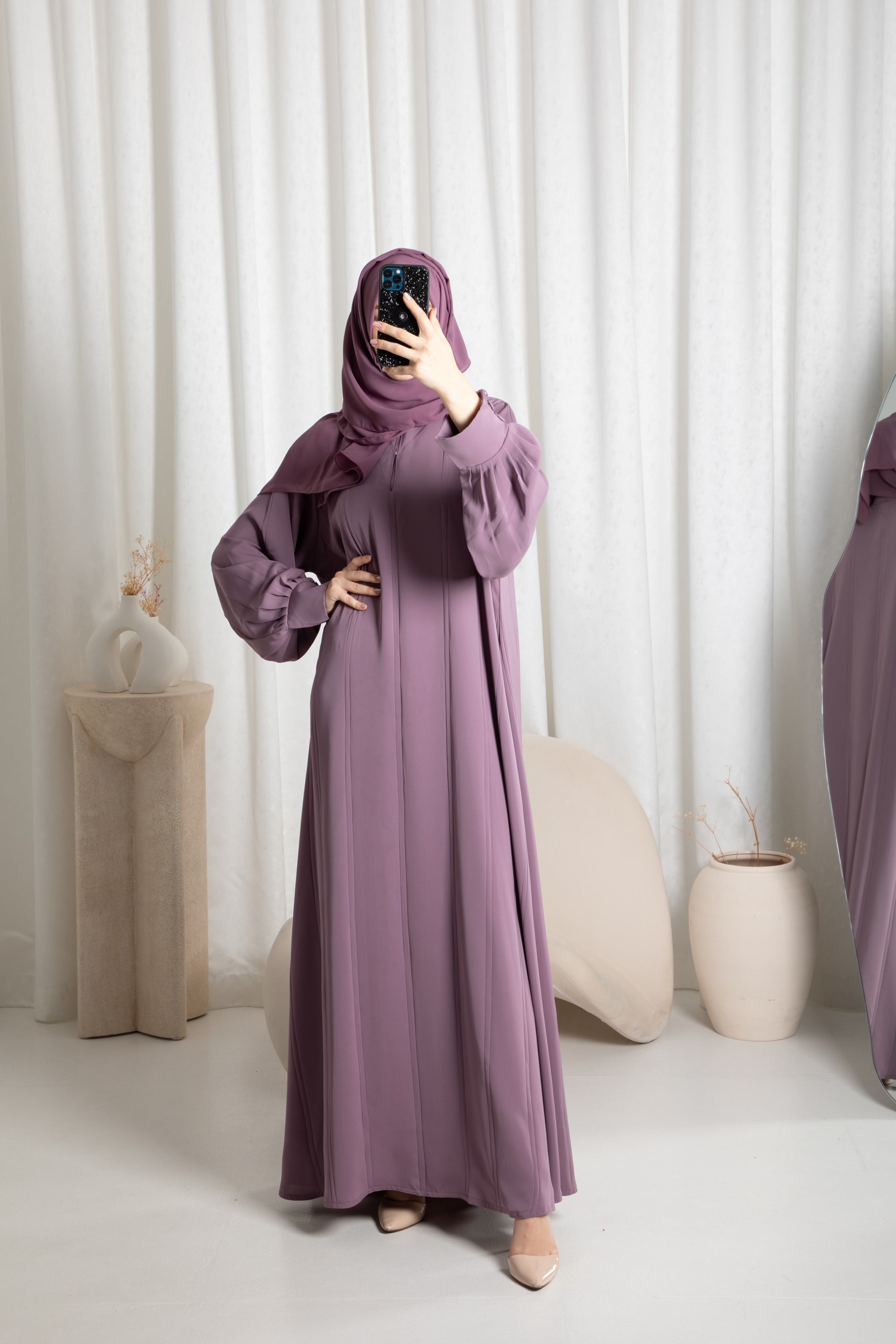 Elegant Hue Abaya - Lilac