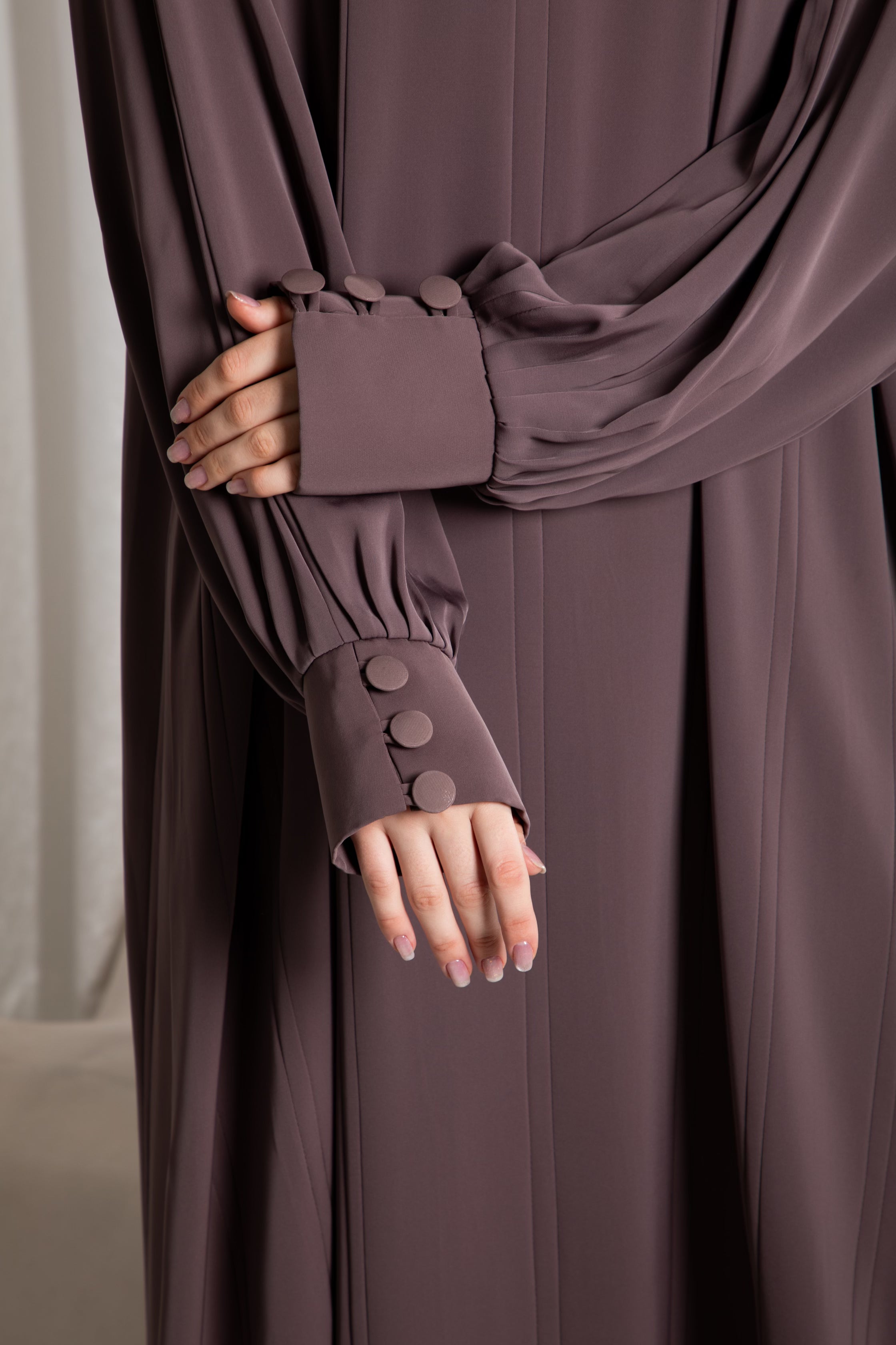 Elegant Hue Abaya - Cocoa